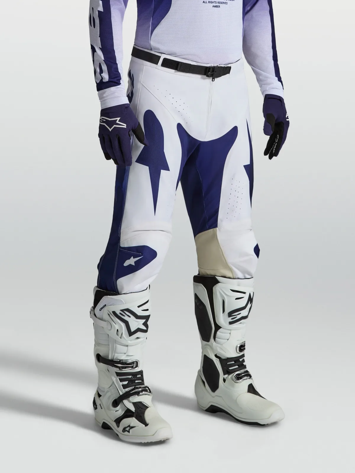 Мотокрос панталон Alpinestars Racer Air Amber Blue Navy White