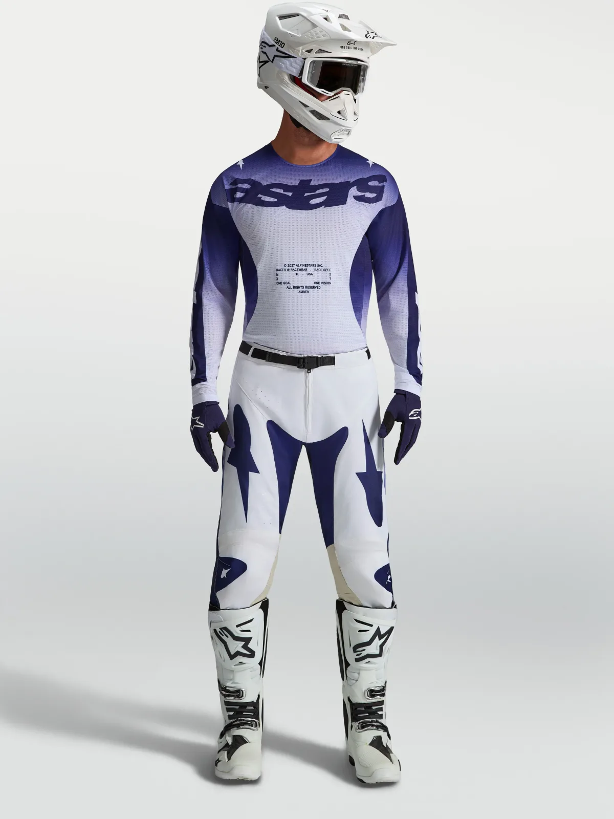 Мотокрос панталон Alpinestars Racer Air Amber Blue Navy White