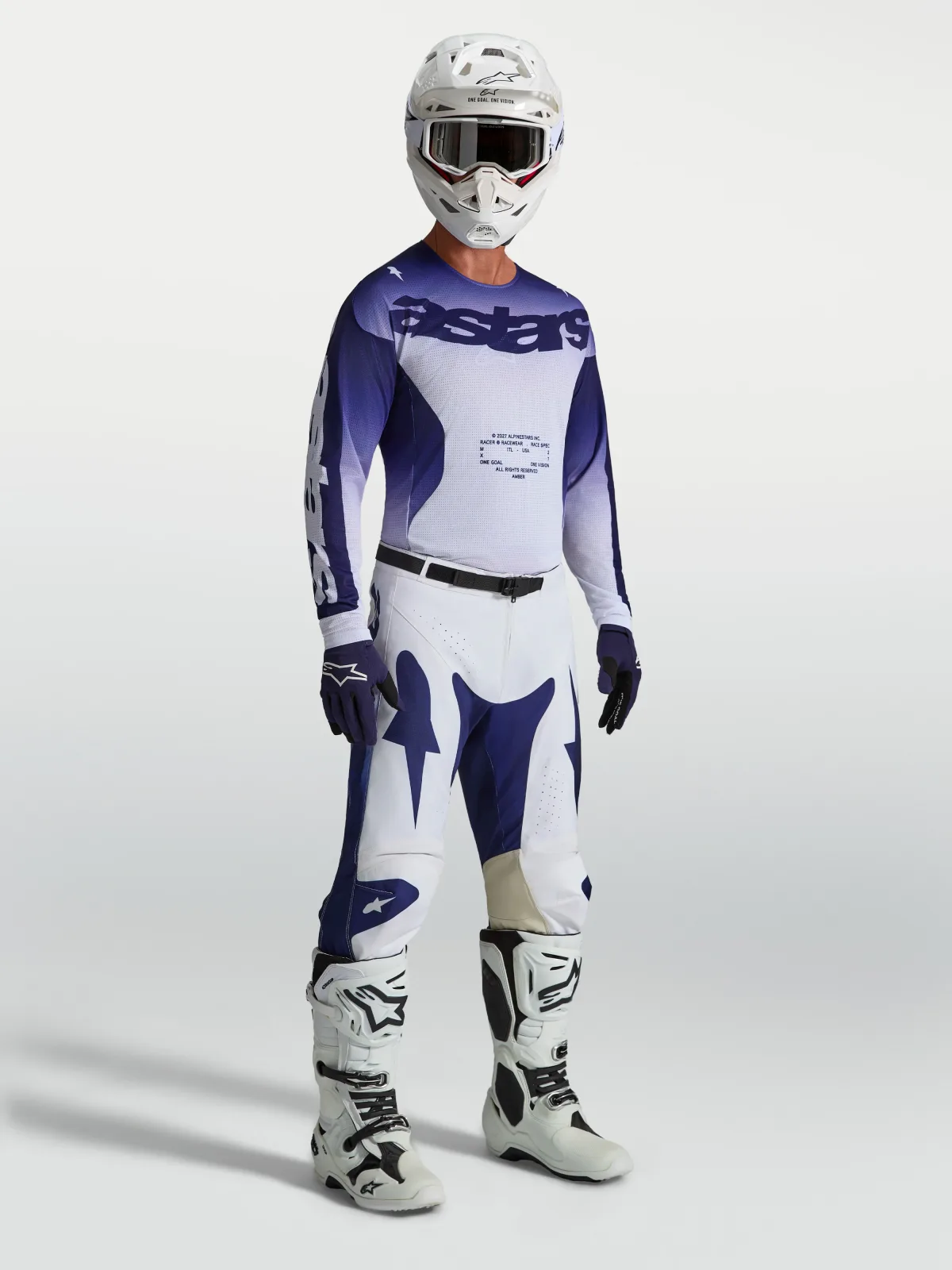 Мотокрос панталон Alpinestars Racer Air Amber Blue Navy White
