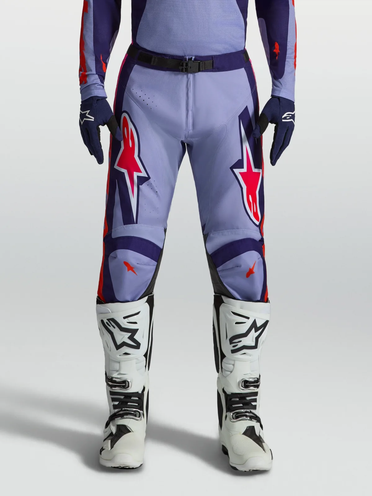 Мотокрос панталон Alpinestars Racer Air Hunt Light Violet Deep Purple Pink Fluo