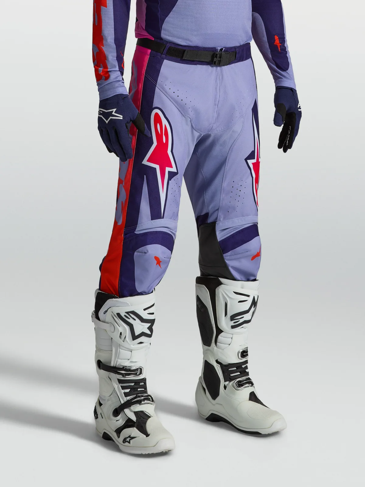 Мотокрос панталон Alpinestars Racer Air Hunt Light Violet Deep Purple Pink Fluo