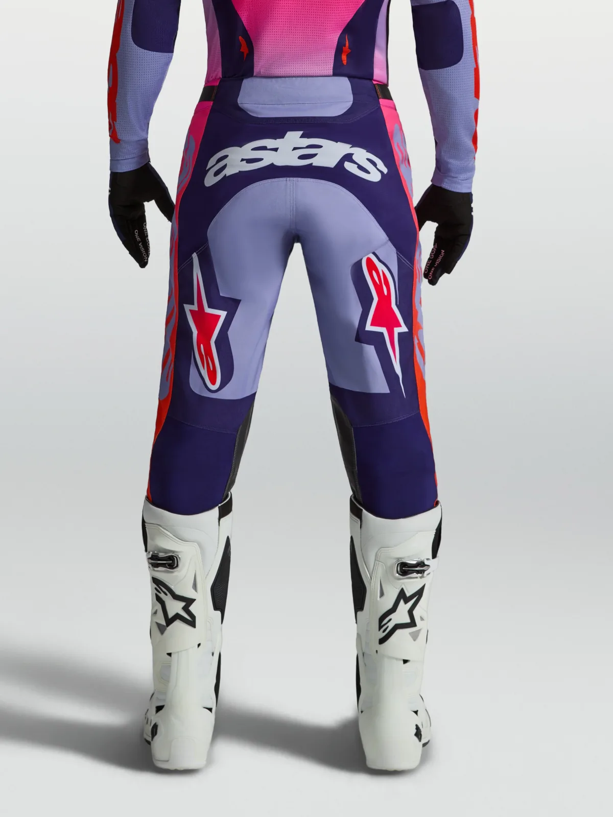Мотокрос панталон Alpinestars Racer Air Hunt Light Violet Deep Purple Pink Fluo