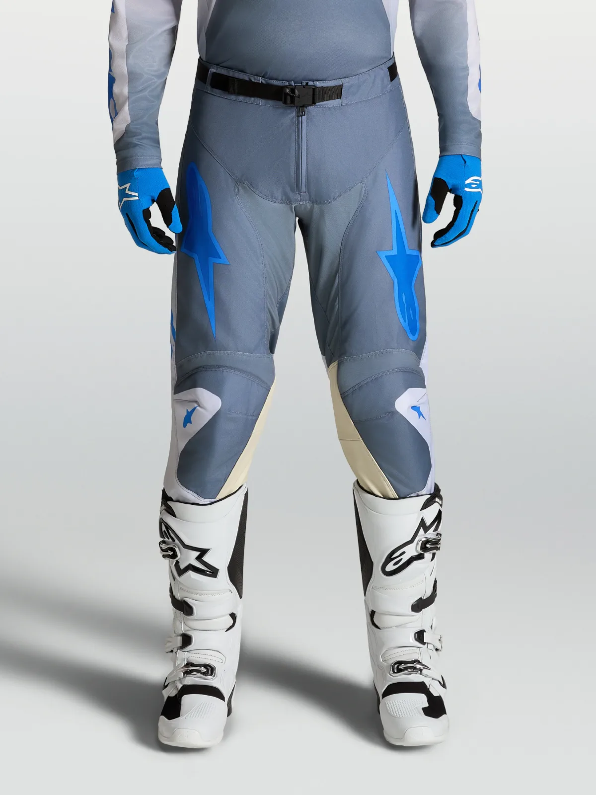 Мотокрос панталон Alpinestars Racer Amber Ash Gray Light Lilac Ucla Blue