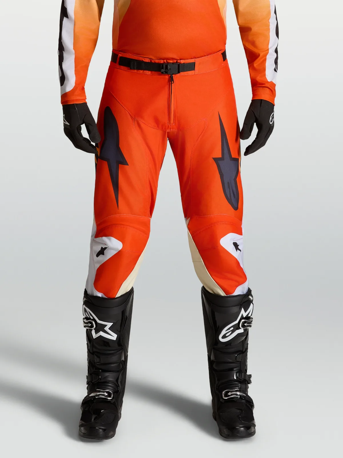 Мотокрос панталон Alpinestars Racer Amber Cardinal Red Light Lilac Black