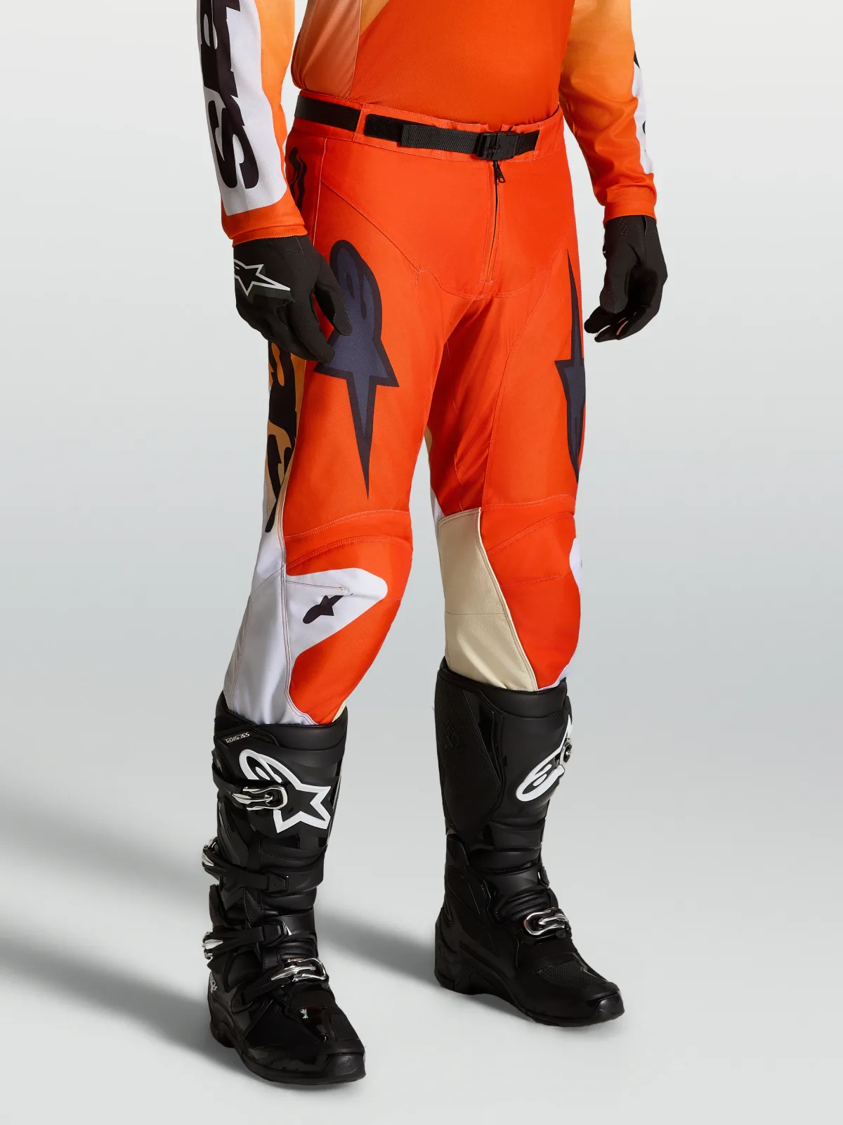 Мотокрос панталон Alpinestars Racer Amber Cardinal Red Light Lilac Black