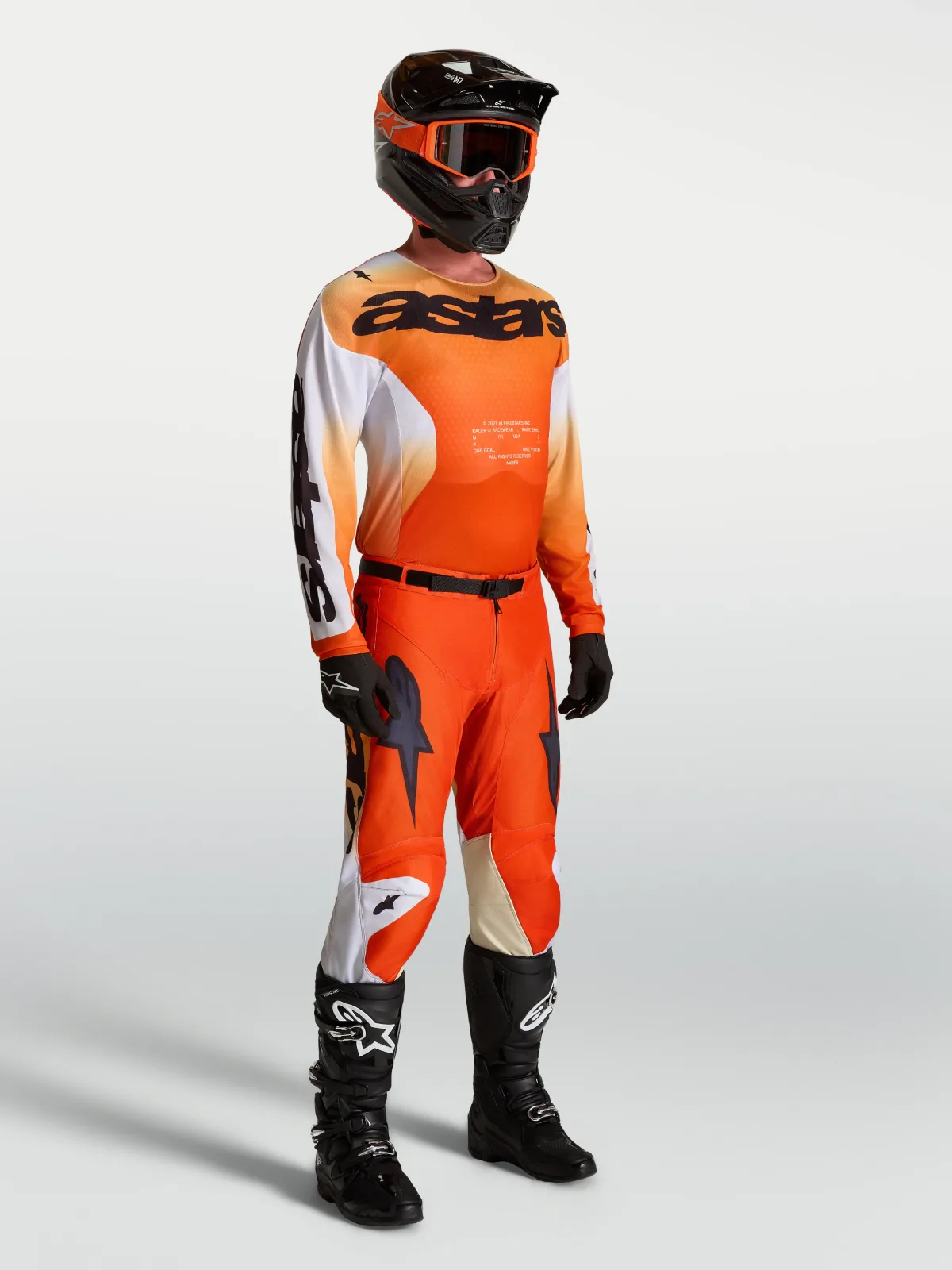 Мотокрос панталон Alpinestars Racer Amber Cardinal Red Light Lilac Black