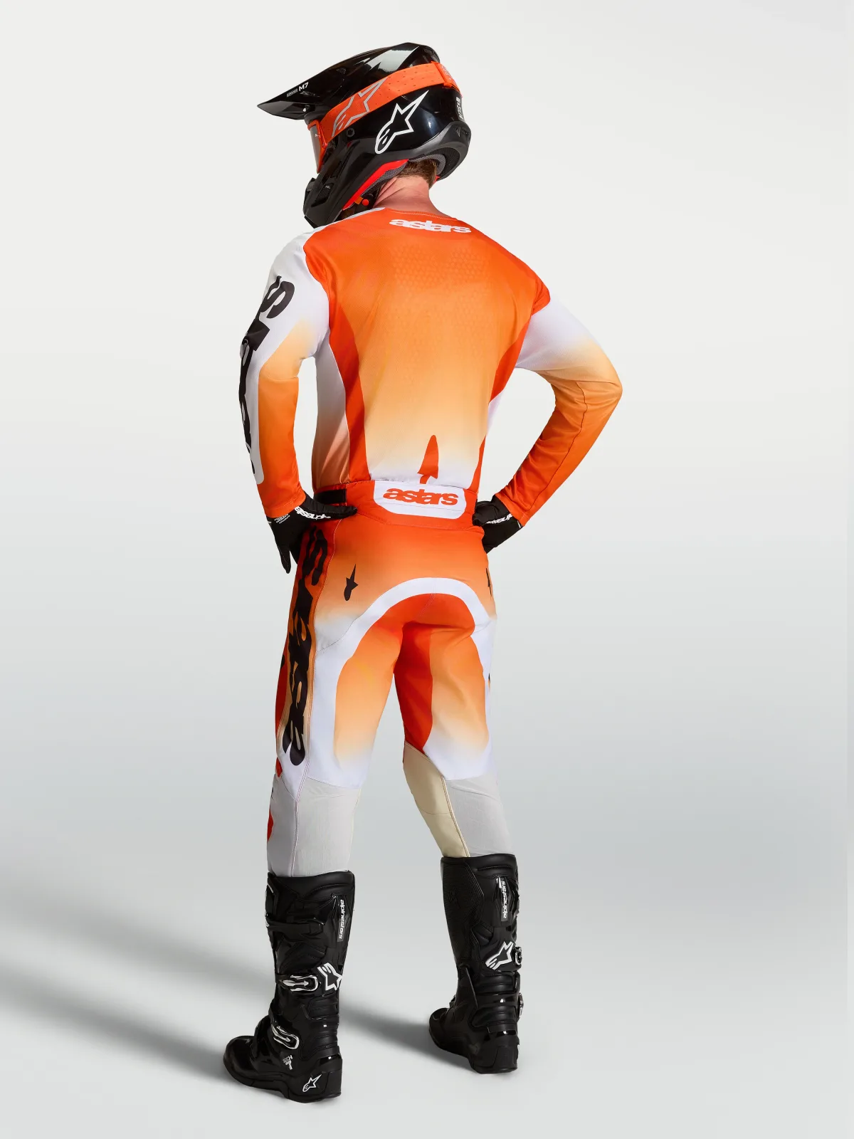 Мотокрос панталон Alpinestars Racer Amber Cardinal Red Light Lilac Black