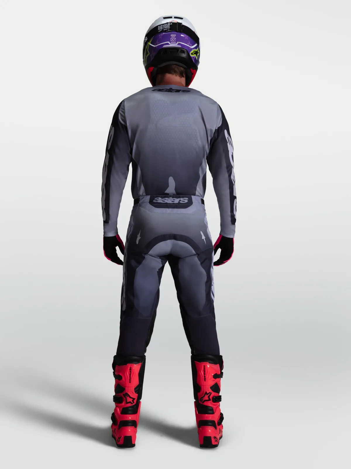 Мотокрос панталон Alpinestars Racer Amber Graystone Cold Gray Light Lilac