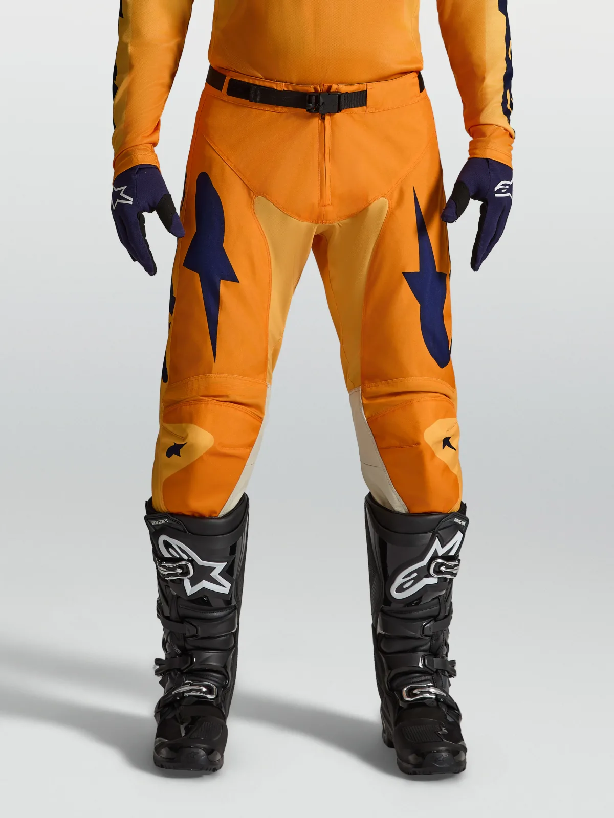 Мотокрос панталон Alpinestars Racer Amber Orange Gold Deep Blue