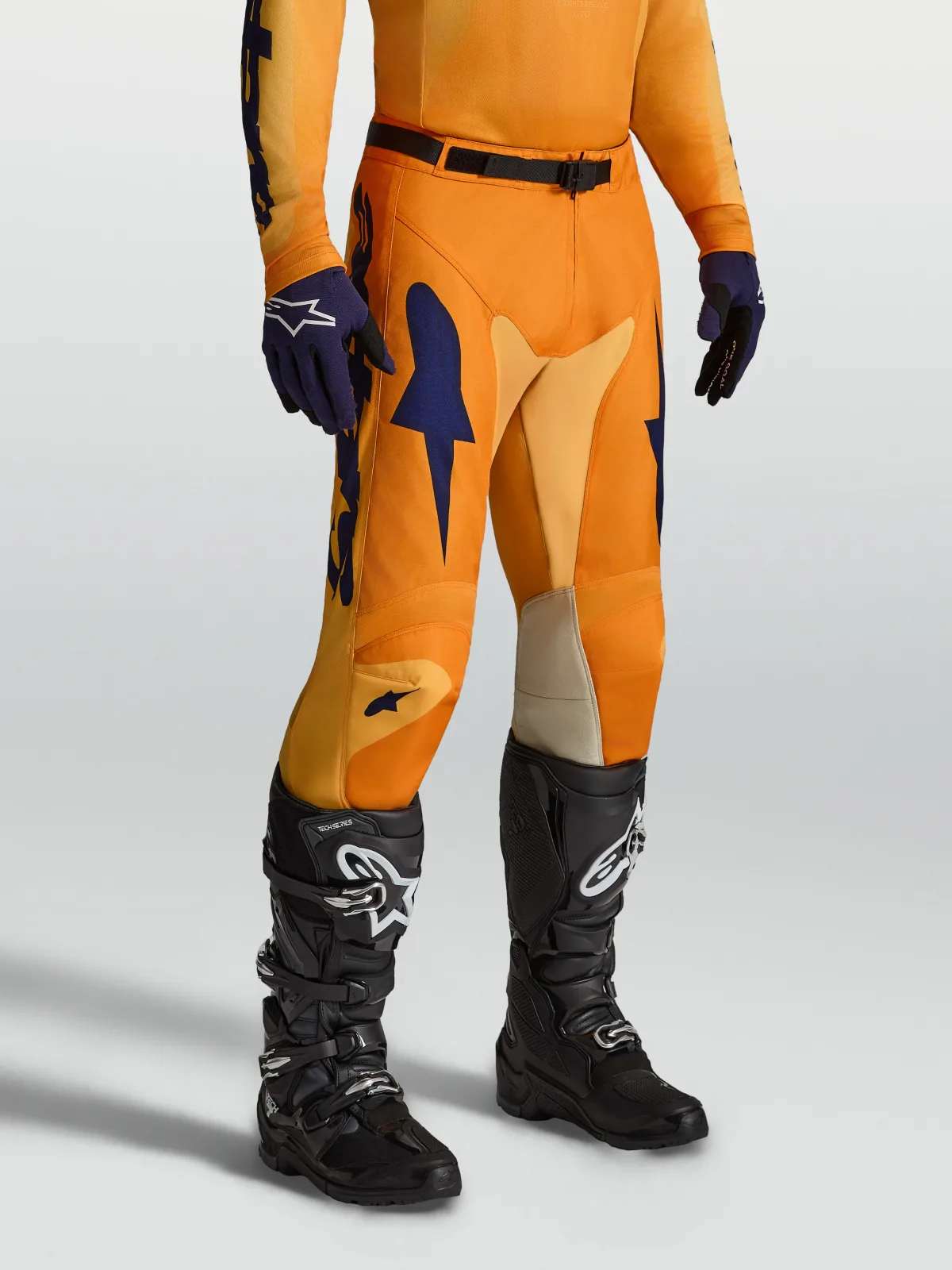 Мотокрос панталон Alpinestars Racer Amber Orange Gold Deep Blue