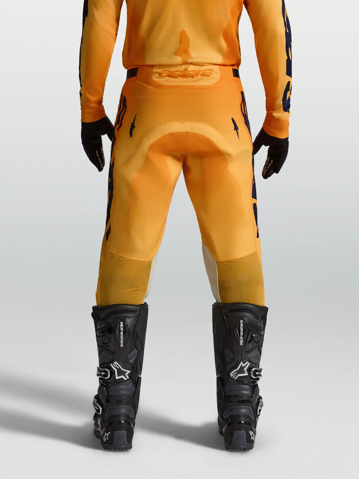 Мотокрос панталон Alpinestars Racer Amber Orange Gold Deep Blue