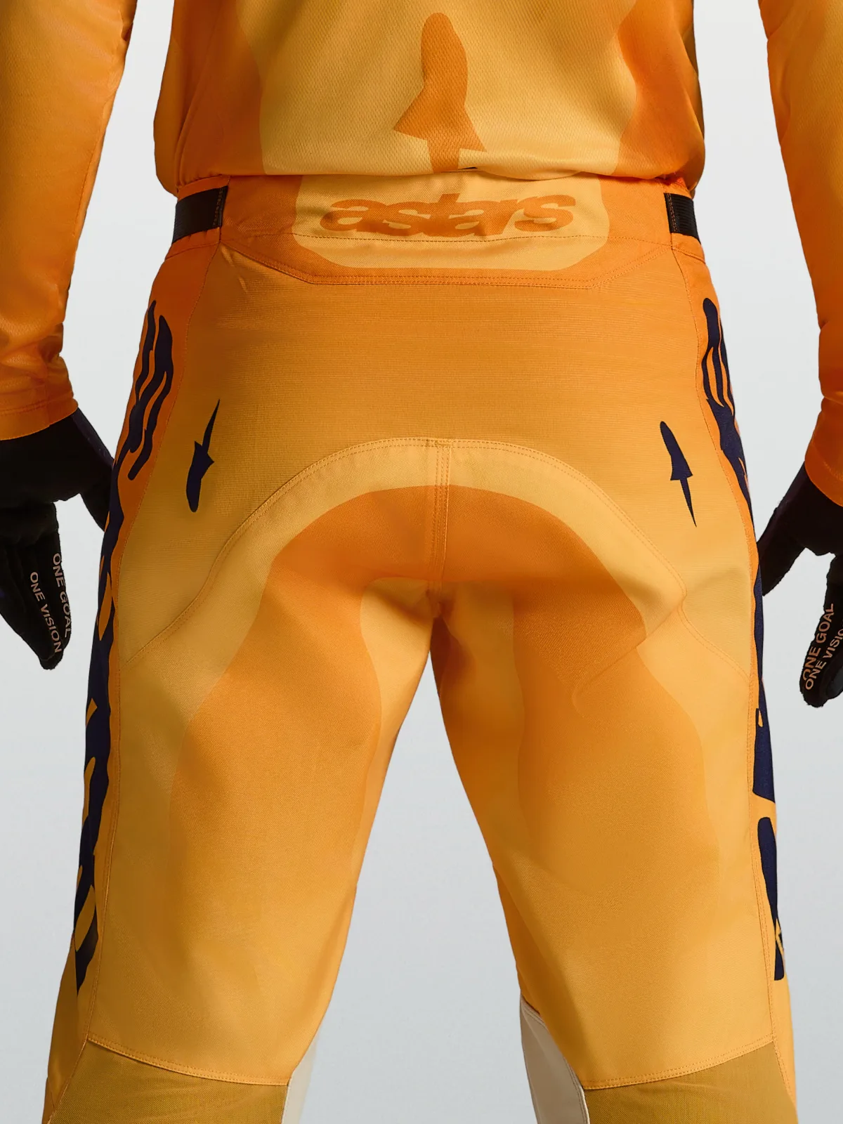 Мотокрос панталон Alpinestars Racer Amber Orange Gold Deep Blue