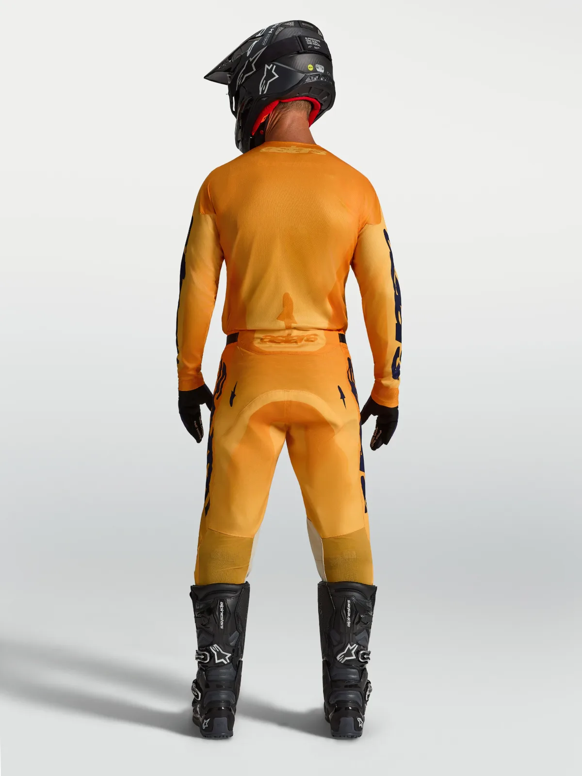 Мотокрос панталон Alpinestars Racer Amber Orange Gold Deep Blue