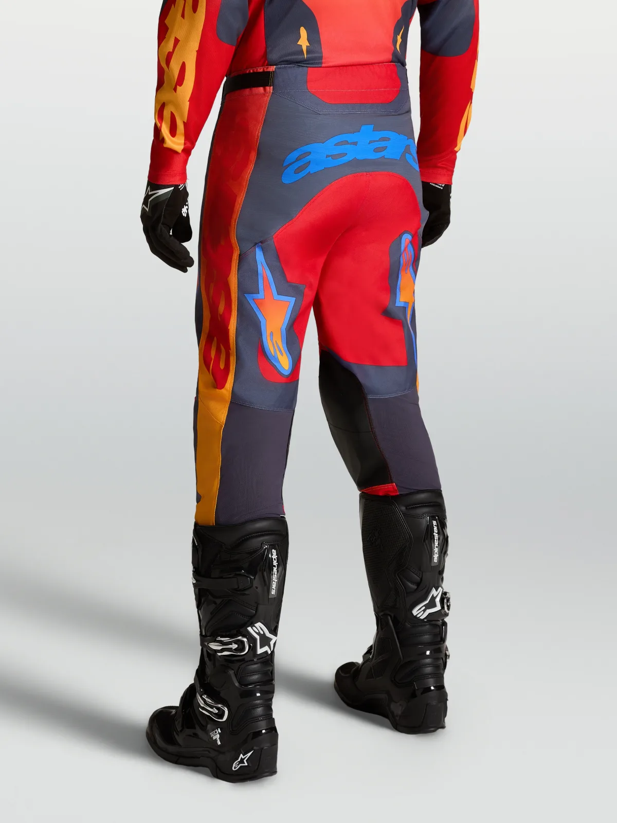 Мотокрос панталон Alpinestars Racer Hunt Fire Red Graystone Hot Coral