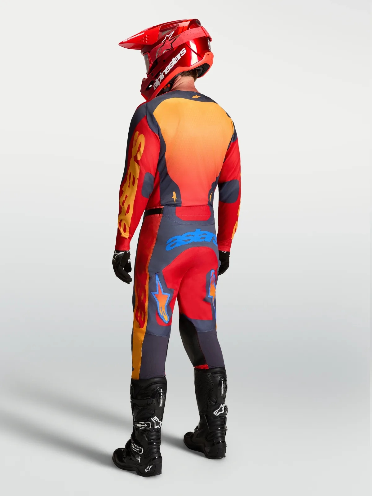 Мотокрос панталон Alpinestars Racer Hunt Fire Red Graystone Hot Coral