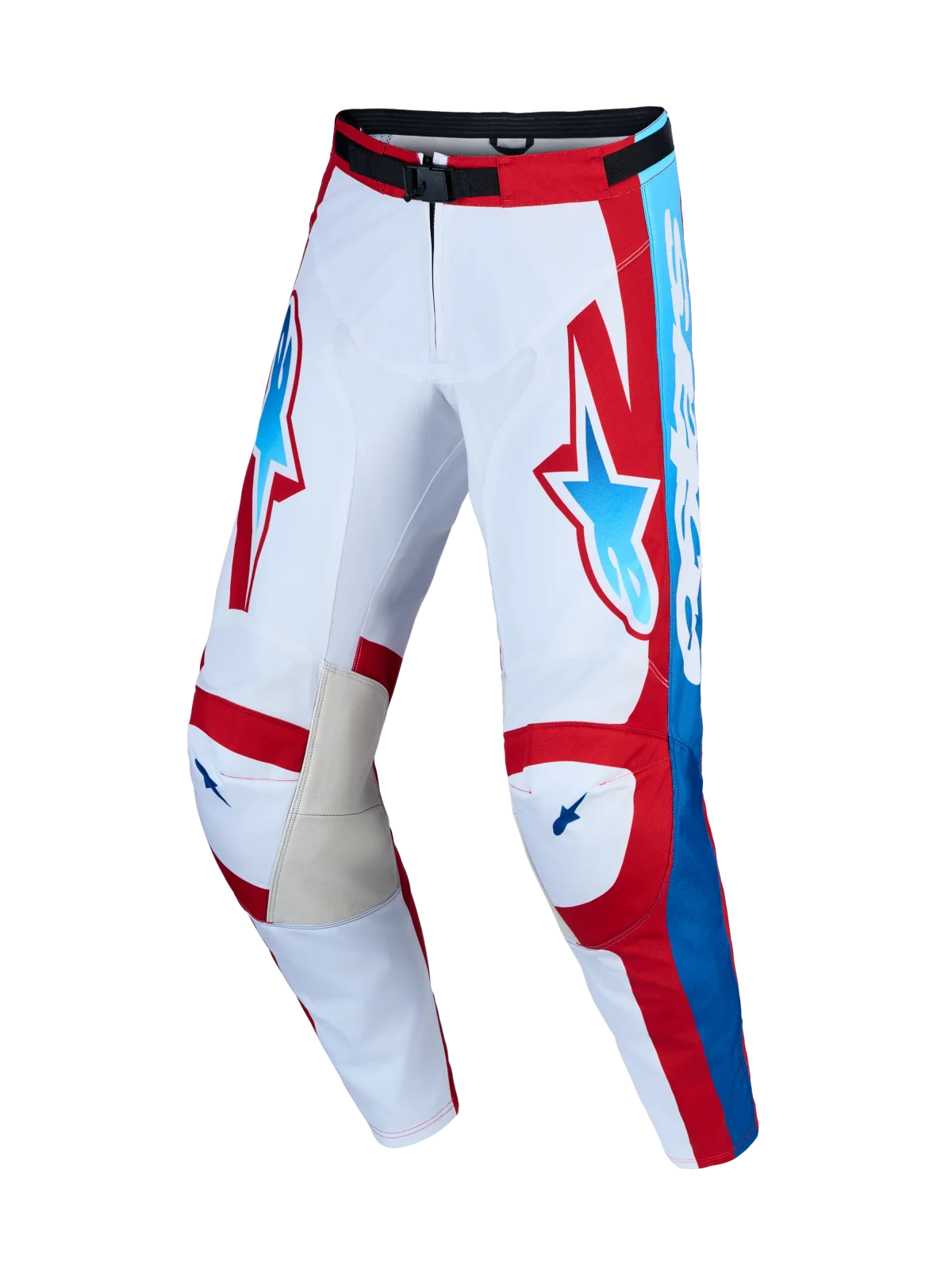 Мотокрос панталон Alpinestars Racer Hunt White Fire Red Ucla Blue