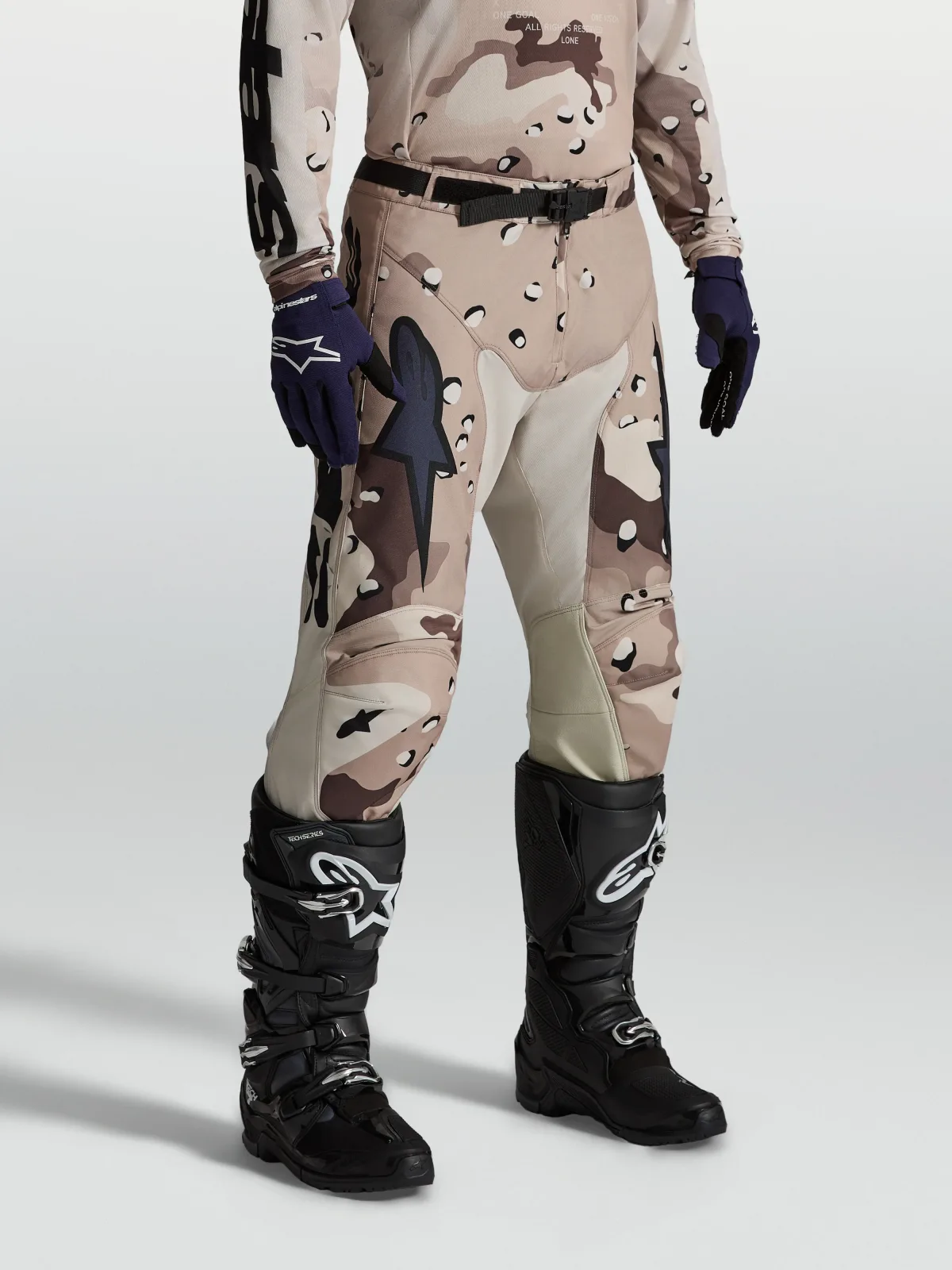 Мотокрос панталон Alpinestars Racer Lone Desert Camo Black