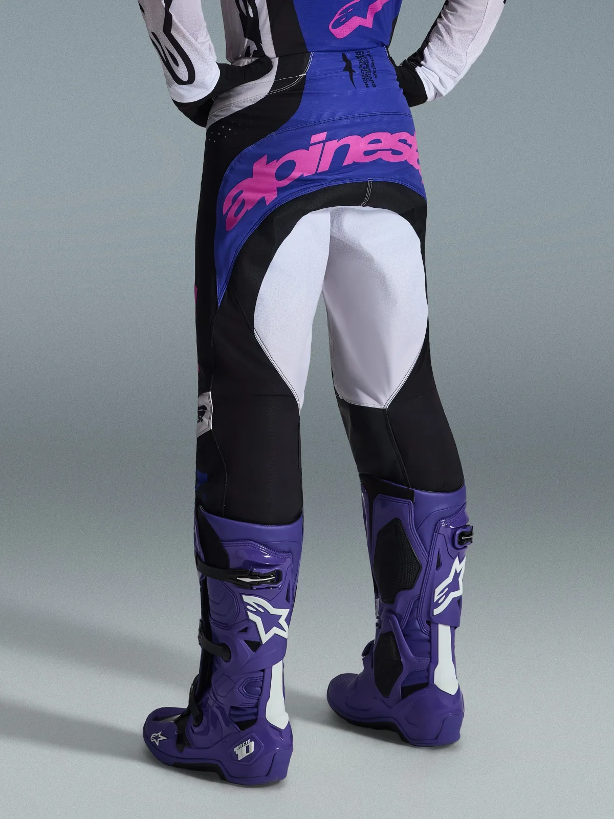 Мотокрос панталон Alpinestars Techstar Knif Black Light Gray Purple