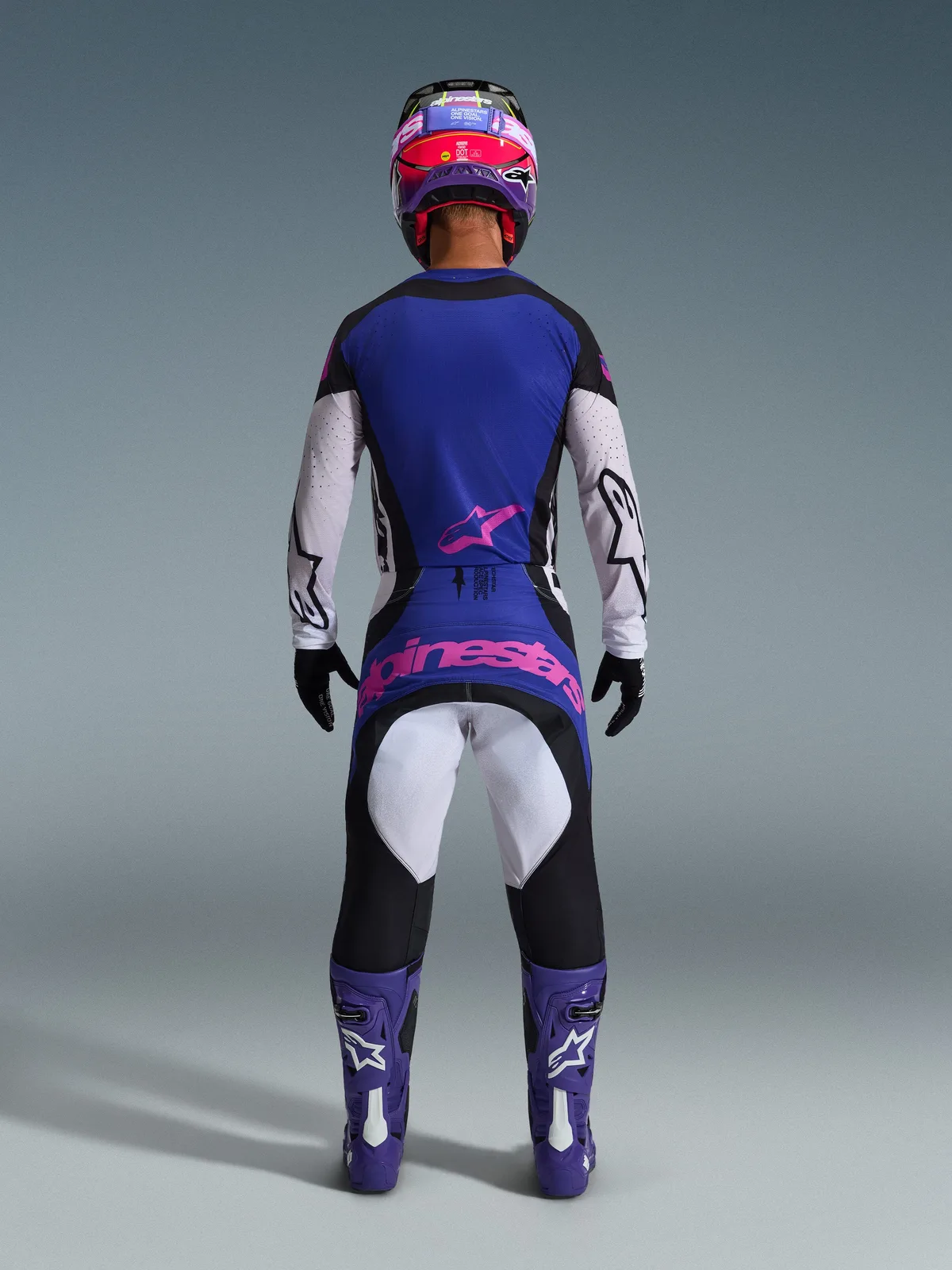 Мотокрос панталон Alpinestars Techstar Knif Black Light Gray Purple