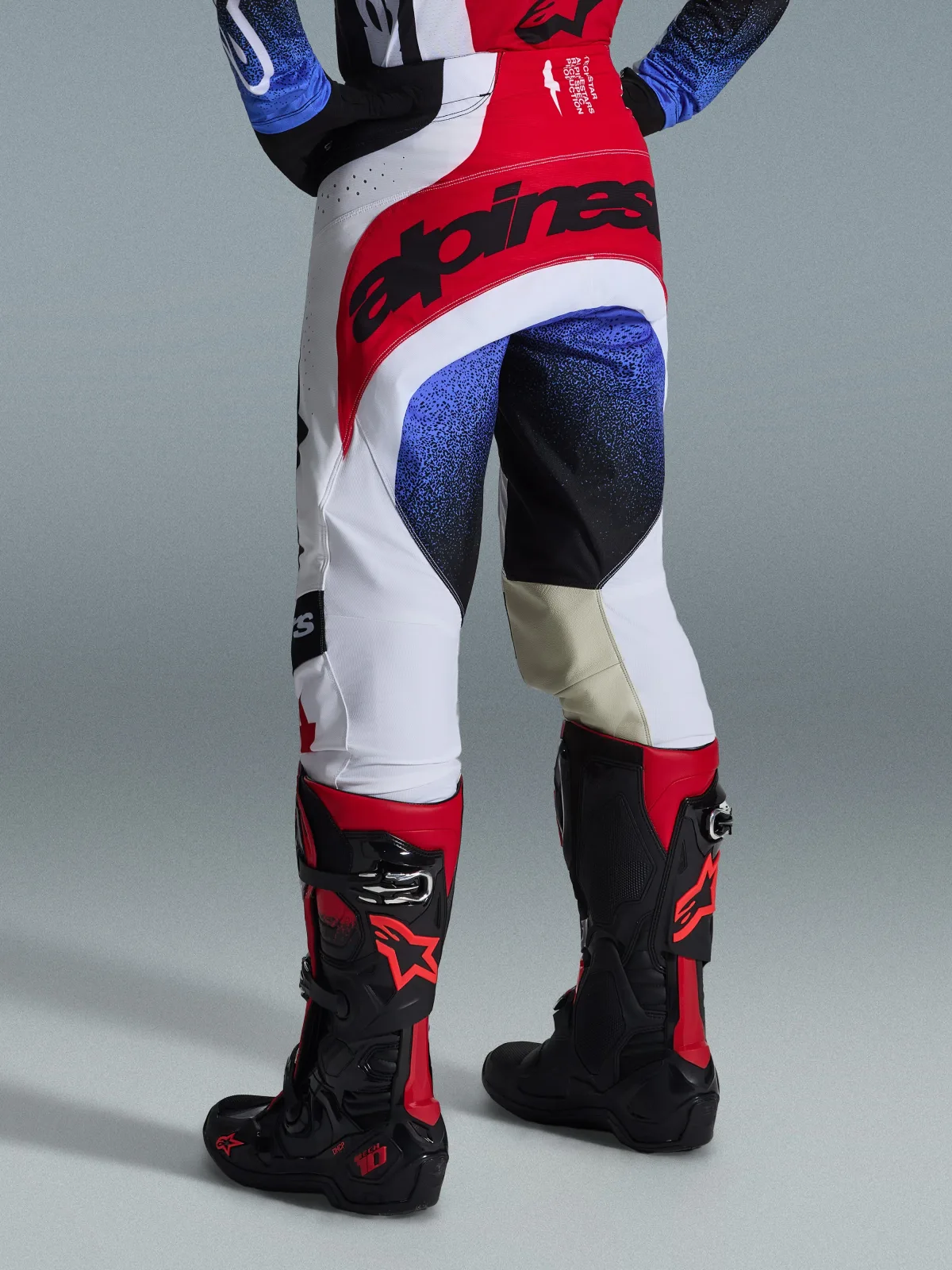 Мотокрос панталон Alpinestars Techstar Knif Black White Red