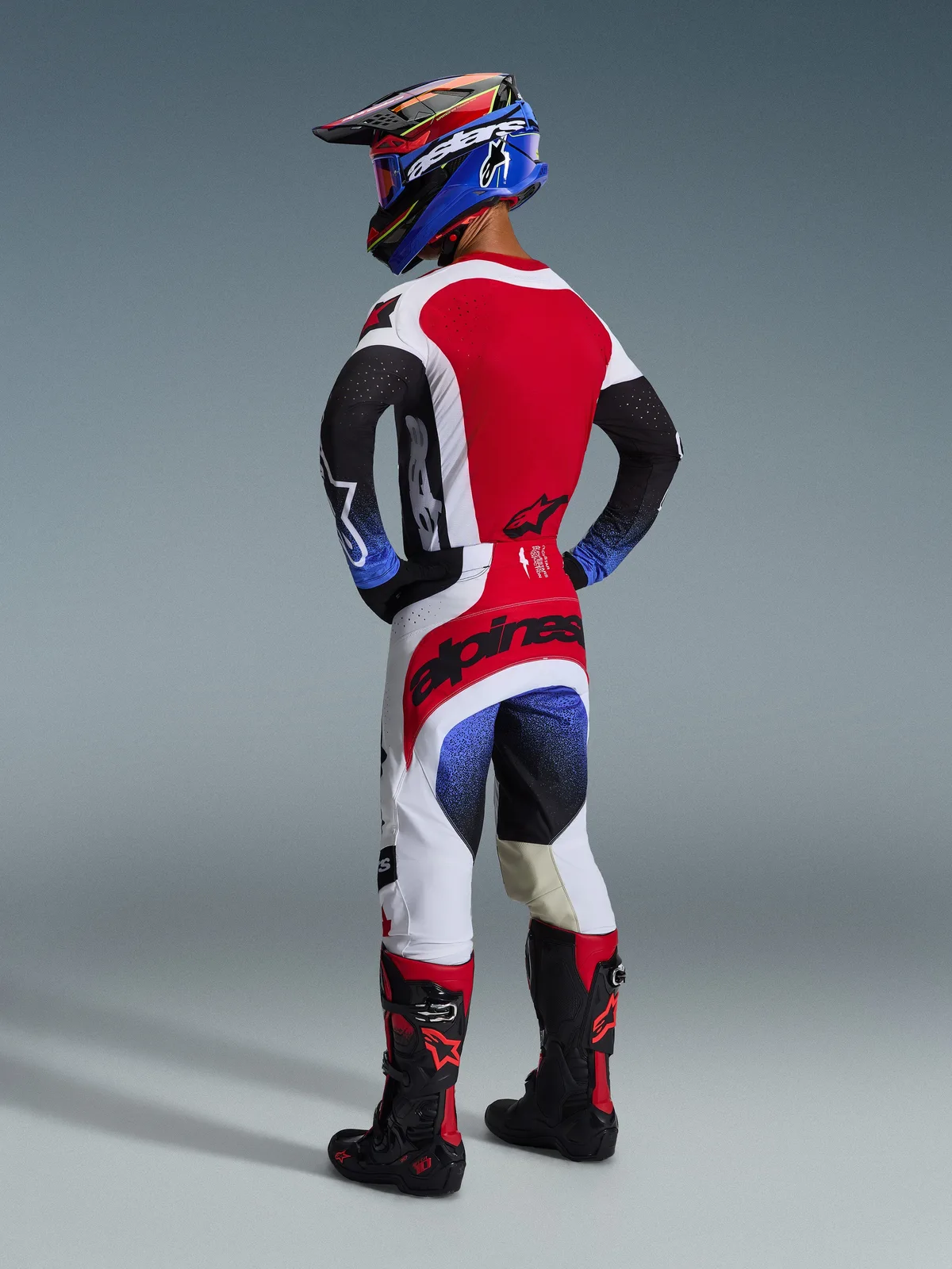 Мотокрос панталон Alpinestars Techstar Knif Black White Red