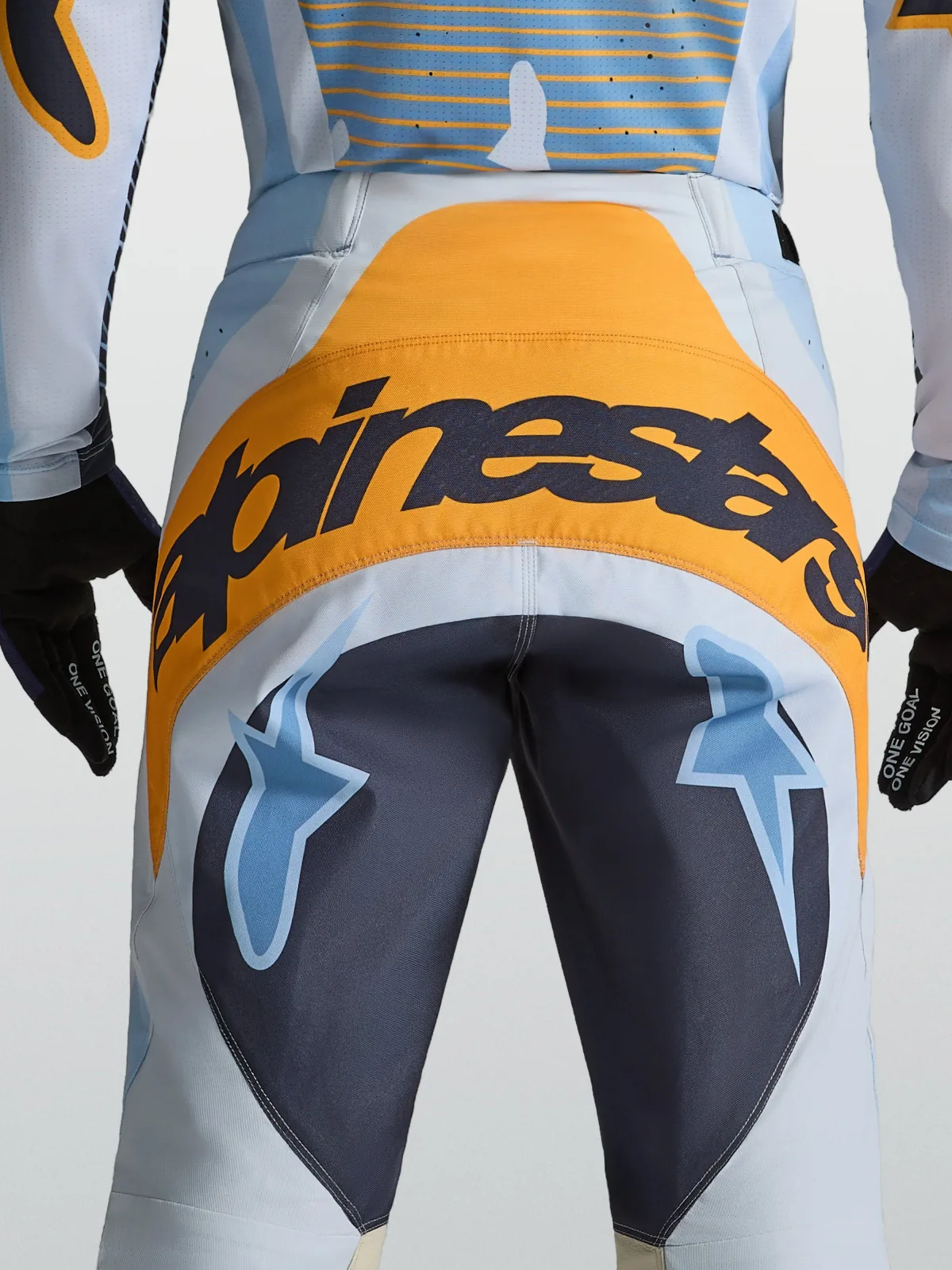 Мотокрос панталон Alpinestars Techstar Maven Dust Blue Tangerine Black