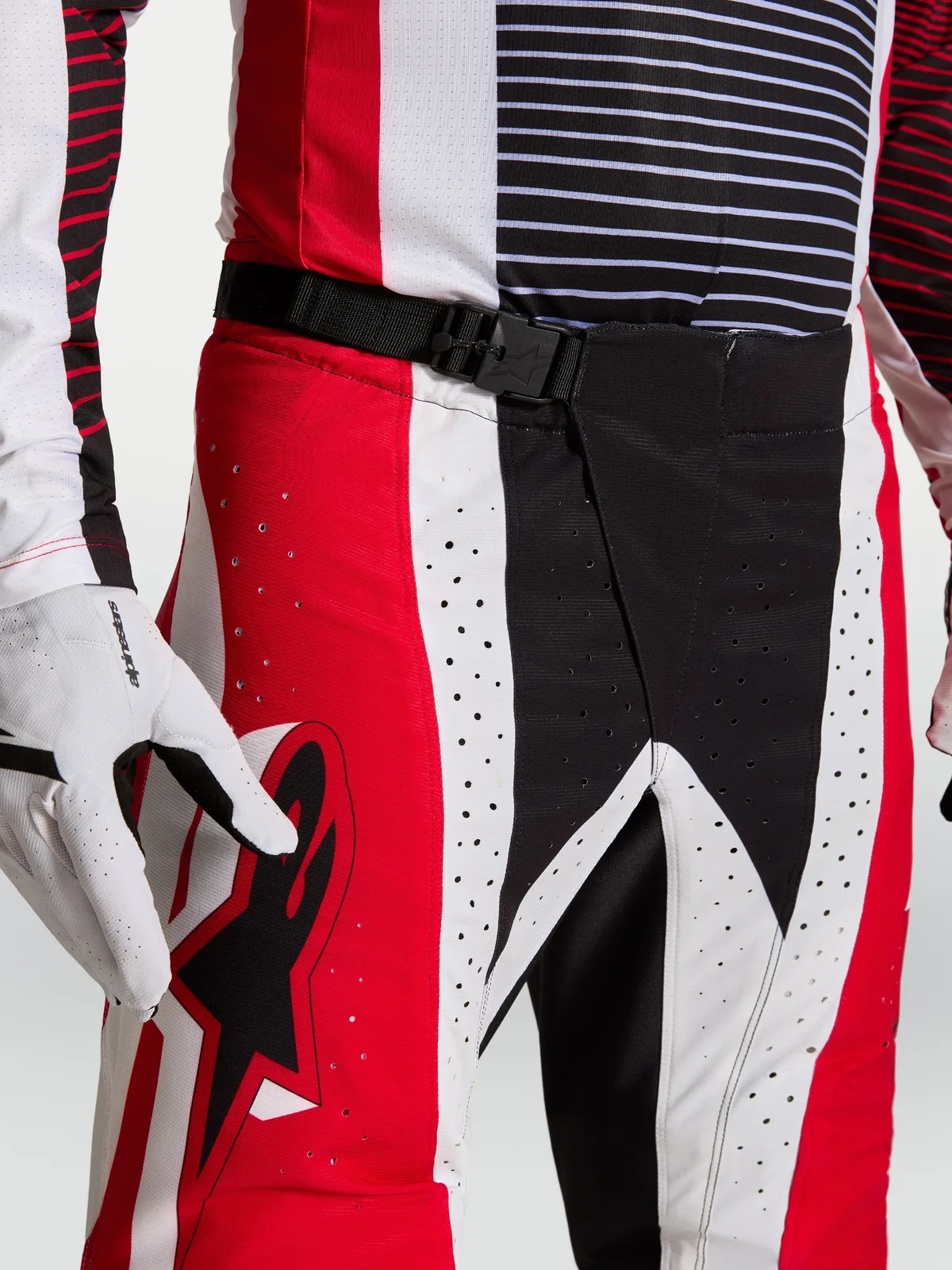 Мотокрос панталон Alpinestars Techstar Maven Fire Red White Lavender Black