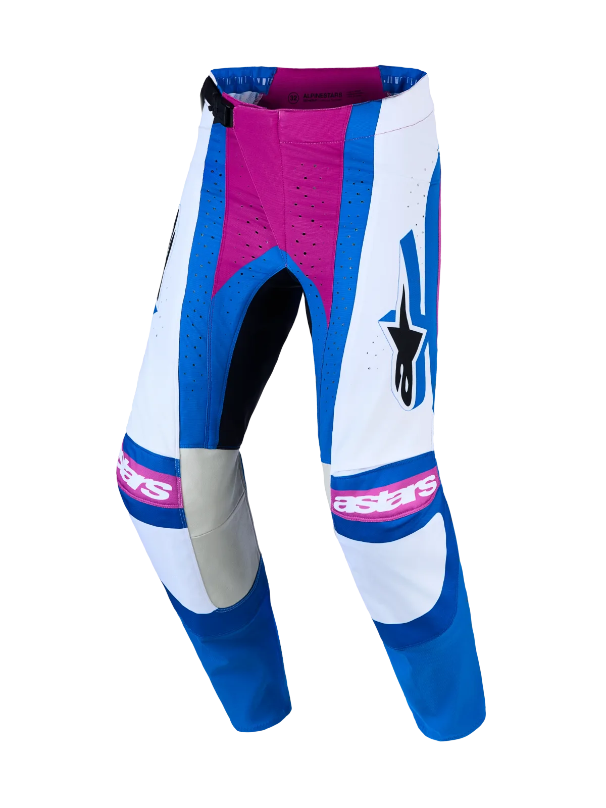 Мотокрос панталон Alpinestars Techstar Maven White Hot Coral Blithe Blue