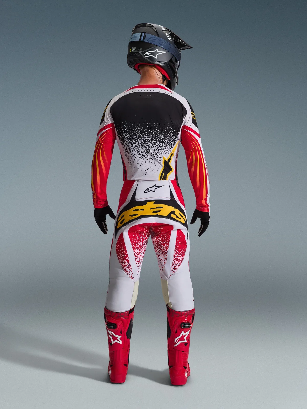 Мотокрос панталон Alpinestars Techstar Nomur Light Gray Red Black
