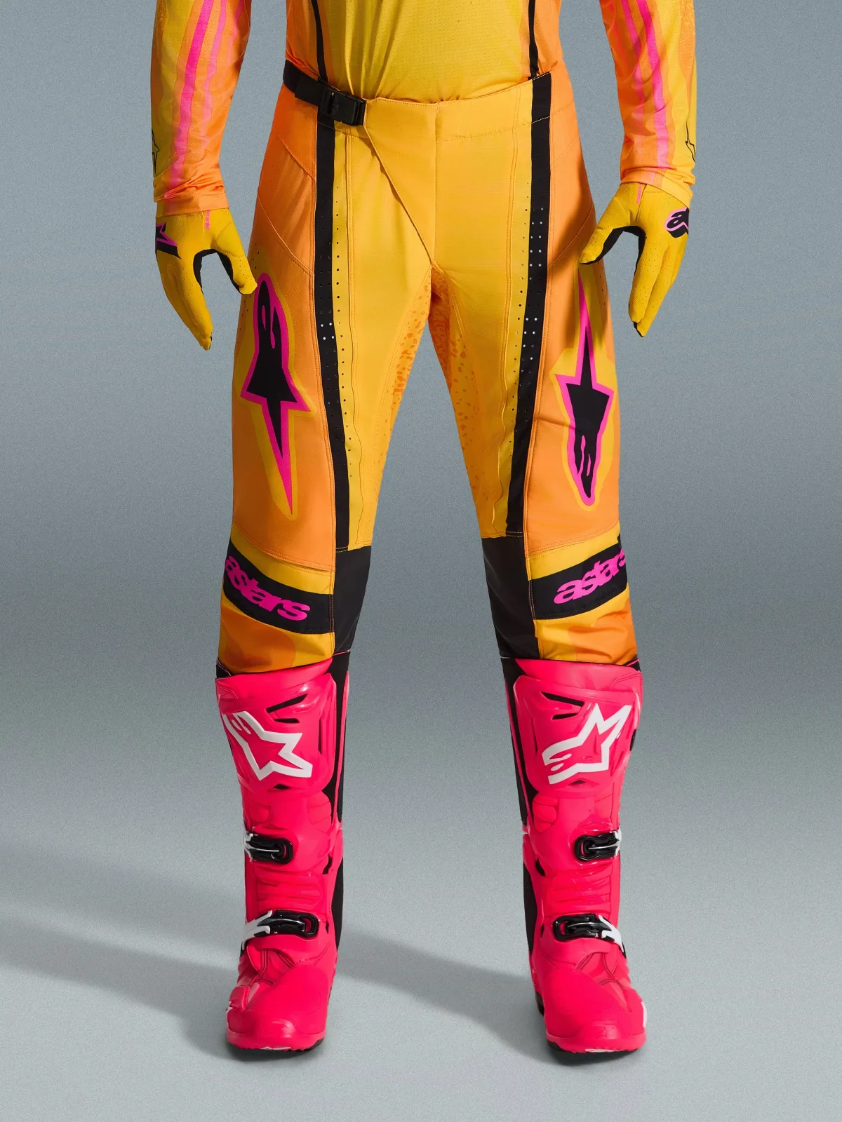 Мотокрос панталон Alpinestars Techstar Nomur Orange Yellow Pink