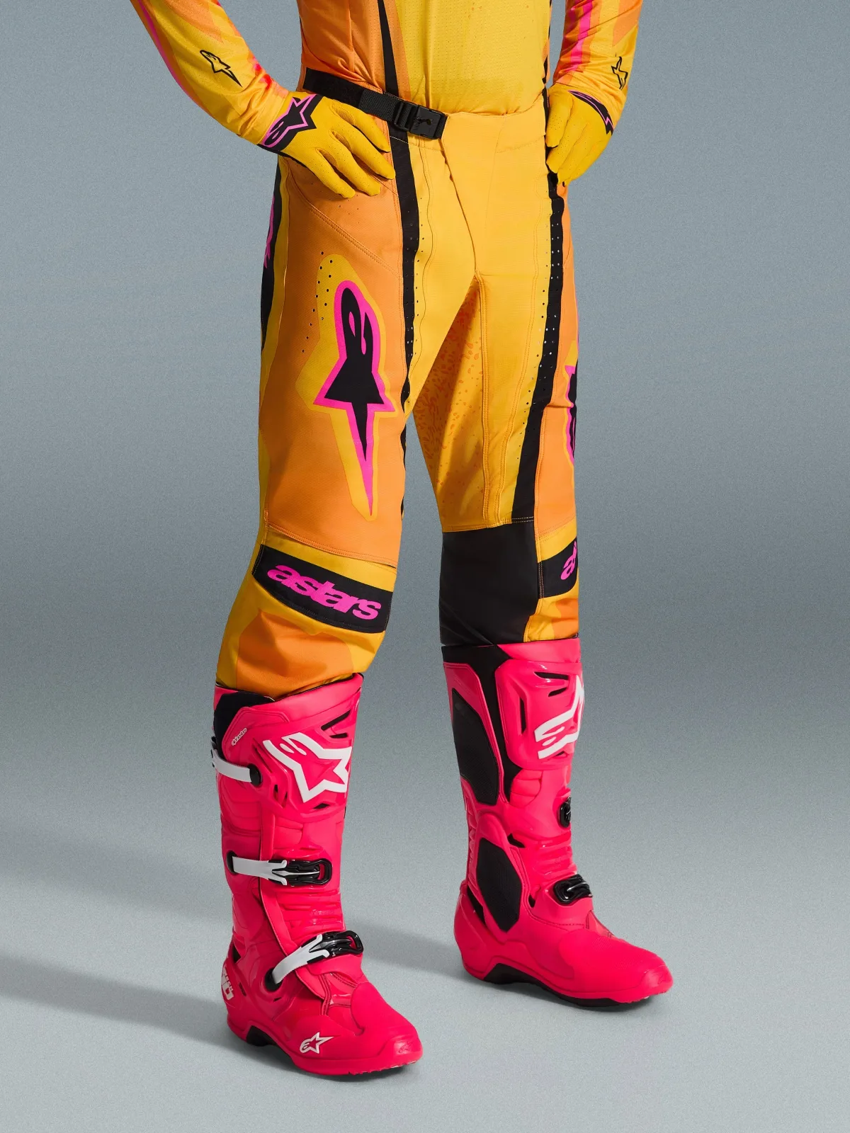 Мотокрос панталон Alpinestars Techstar Nomur Orange Yellow Pink