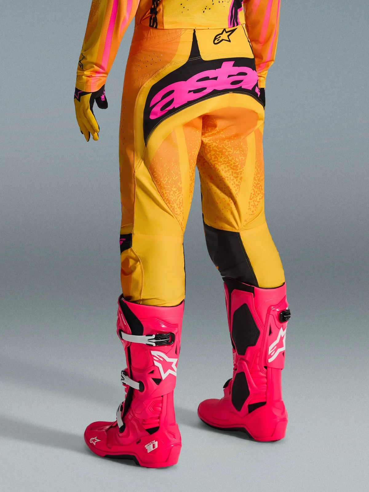 Мотокрос панталон Alpinestars Techstar Nomur Orange Yellow Pink