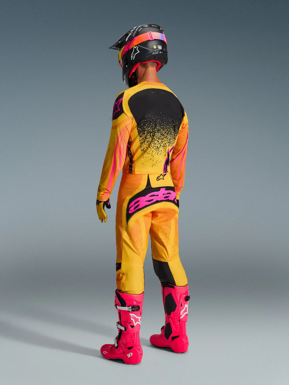 Мотокрос панталон Alpinestars Techstar Nomur Orange Yellow Pink