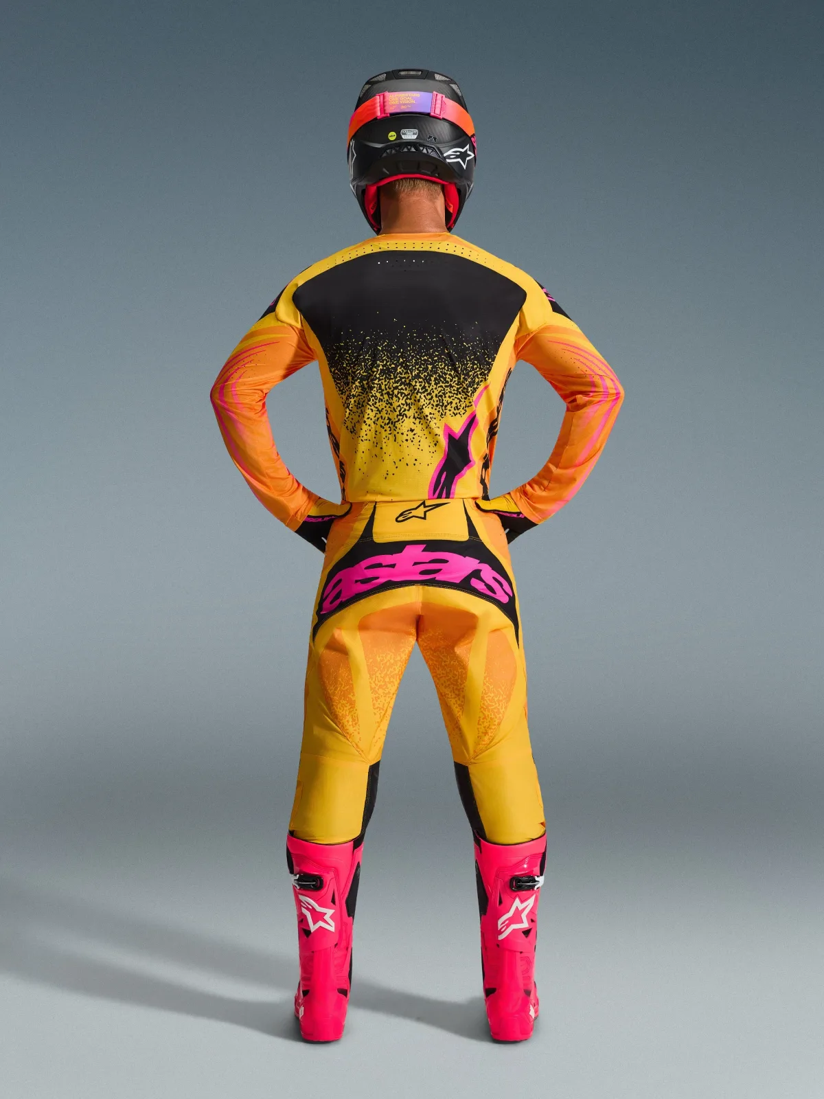 Мотокрос панталон Alpinestars Techstar Nomur Orange Yellow Pink