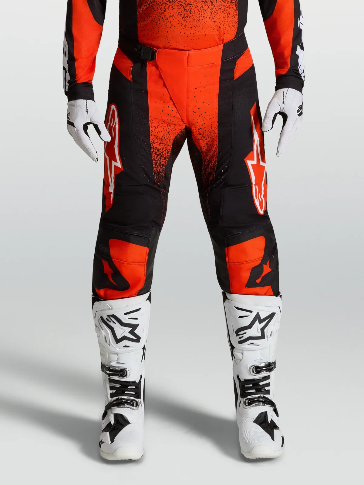 Мотокрос панталон Alpinestars Techstar Swan Cardinal Red Black White