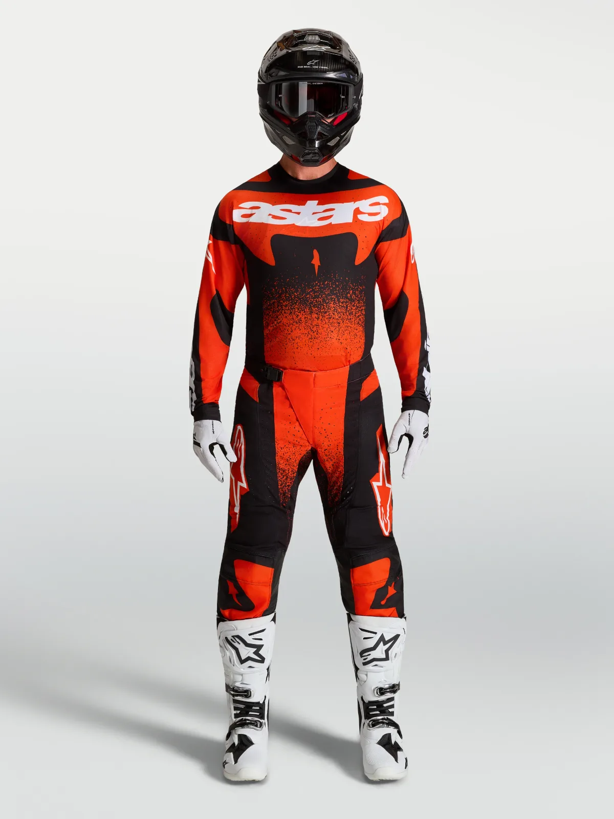 Мотокрос панталон Alpinestars Techstar Swan Cardinal Red Black White