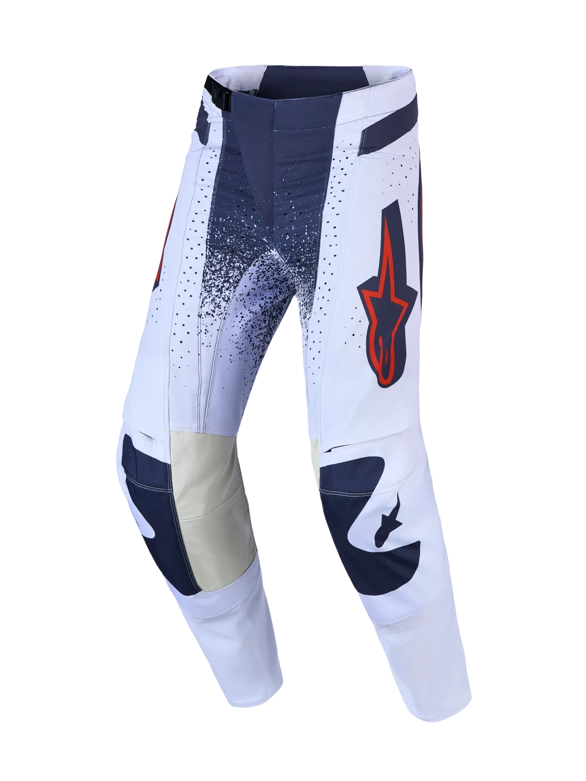 Мотокрос панталон Alpinestars Techstar Swan Light Lilac Dark Gray Red Fluo