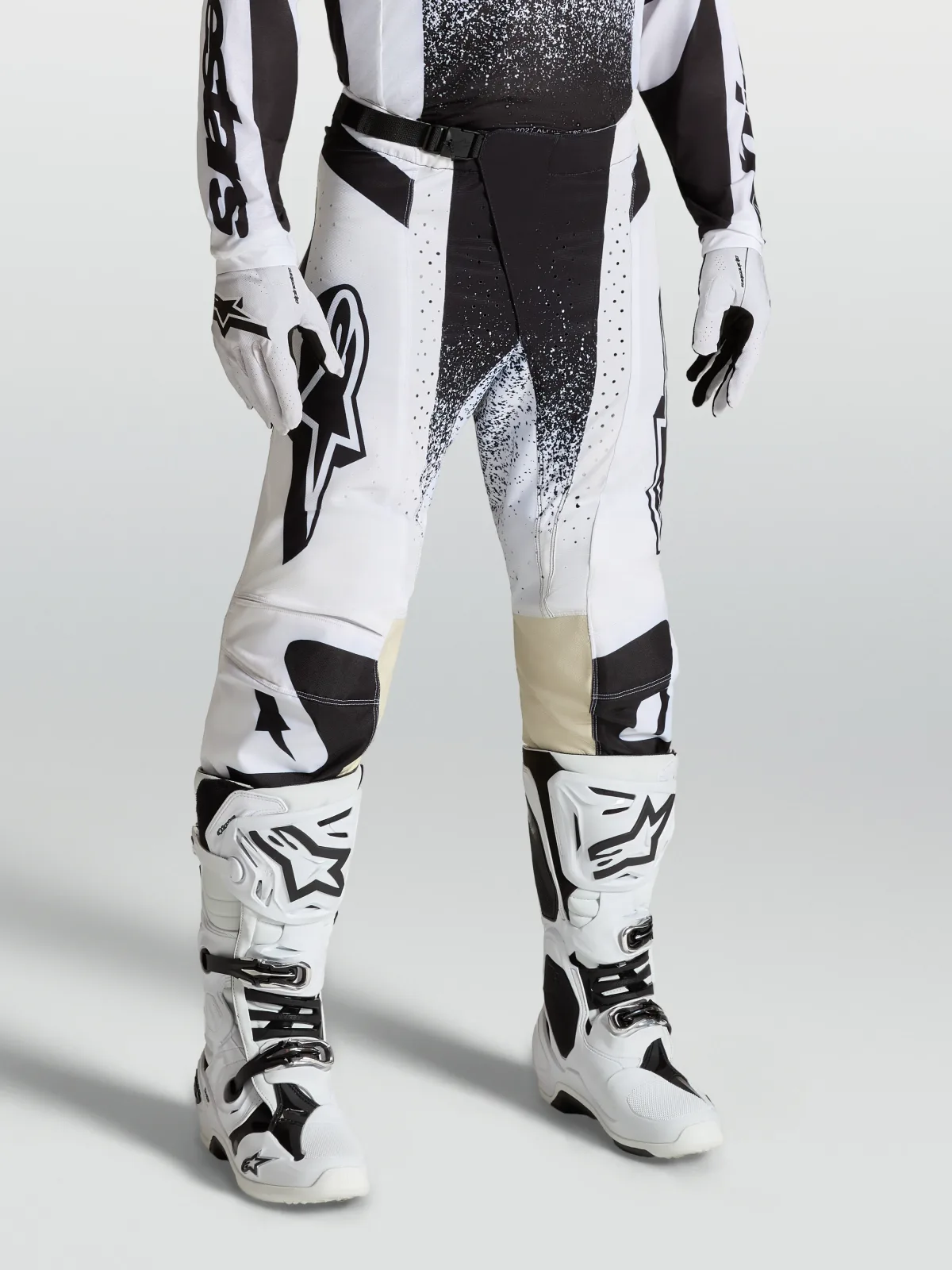 Мотокрос панталон Alpinestars Techstar Swan White Black