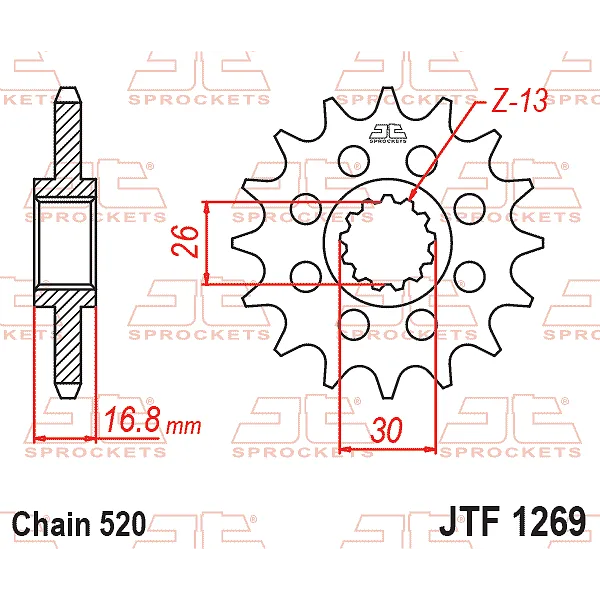 Преден пиньон JTF1269 – 15 зъба