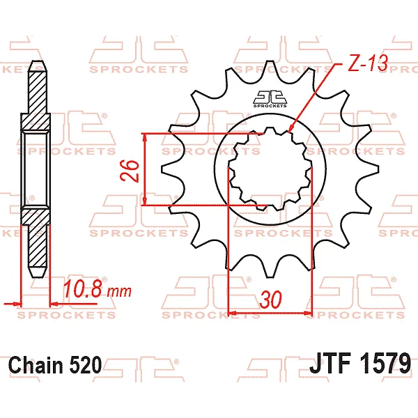 Преден пиньон JTF1579 – 16 зъба