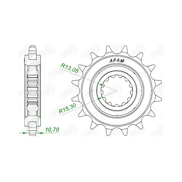 Преден пиньон AFAM 21607 – 15 зъба
