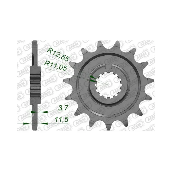 Преден пиньон AFAM 43304 – 13 зъба