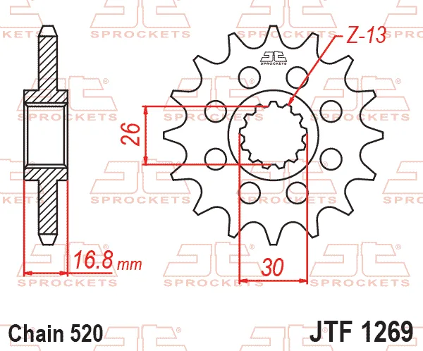 Преден пиньон JTF1269 – 17 зъба