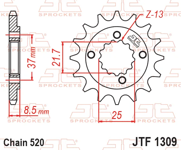 Преден пиньон JTF1309 – 14 зъба