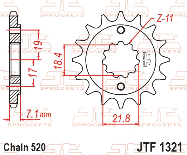 Преден пиньон JTF1321 – 14 зъба
