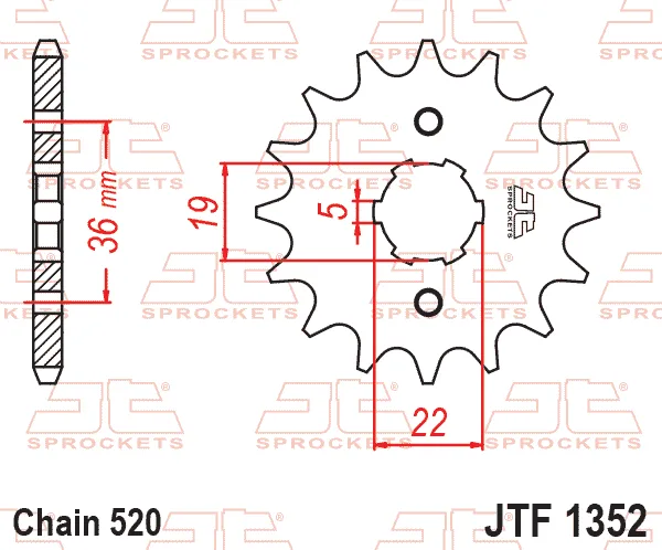Преден пиньон JTF1352 – 14 зъба