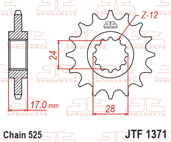 Преден пиньон JTF1371 – 14 зъба