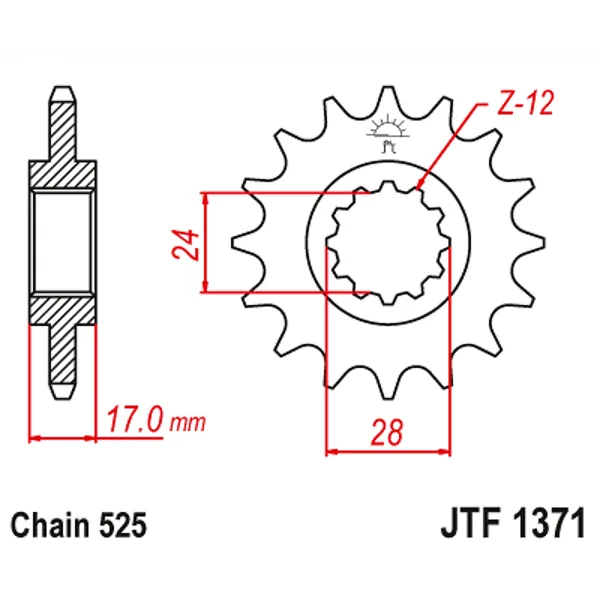 Преден пиньон JTF1371 – 15 зъба