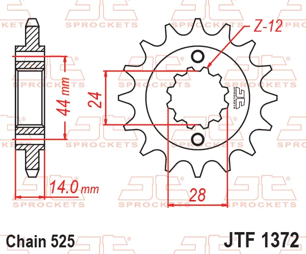 Преден пиньон JTF1372RB – 17 зъба