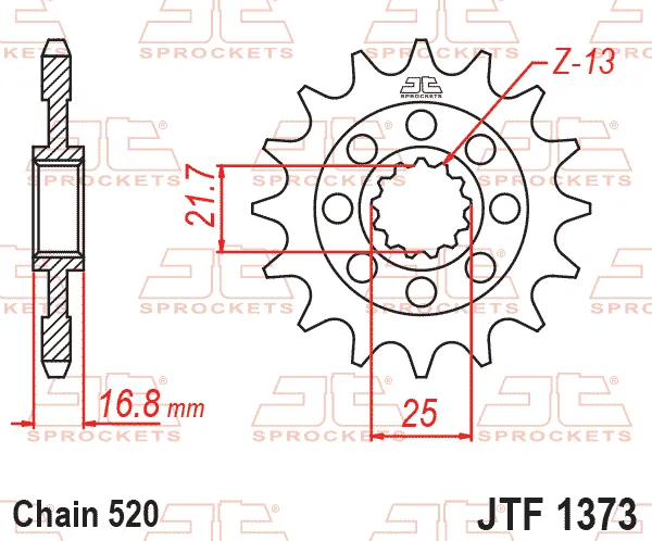 Преден пиньон JTF1373 – 17 зъба
